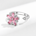 Giro Sereno – Anillo Giratorio Antiestrés, Flor de Cerezo Ajustable